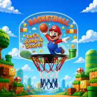 Kids Basketball Hoop Set – Super Mario Jump & Score Indoor/Outdoor Basketball Game