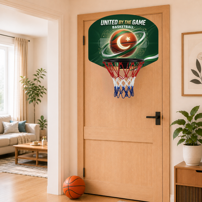 United by the Game Mini Basketball Hoop for Kids | Indoor Over-the-Door Basketball Set