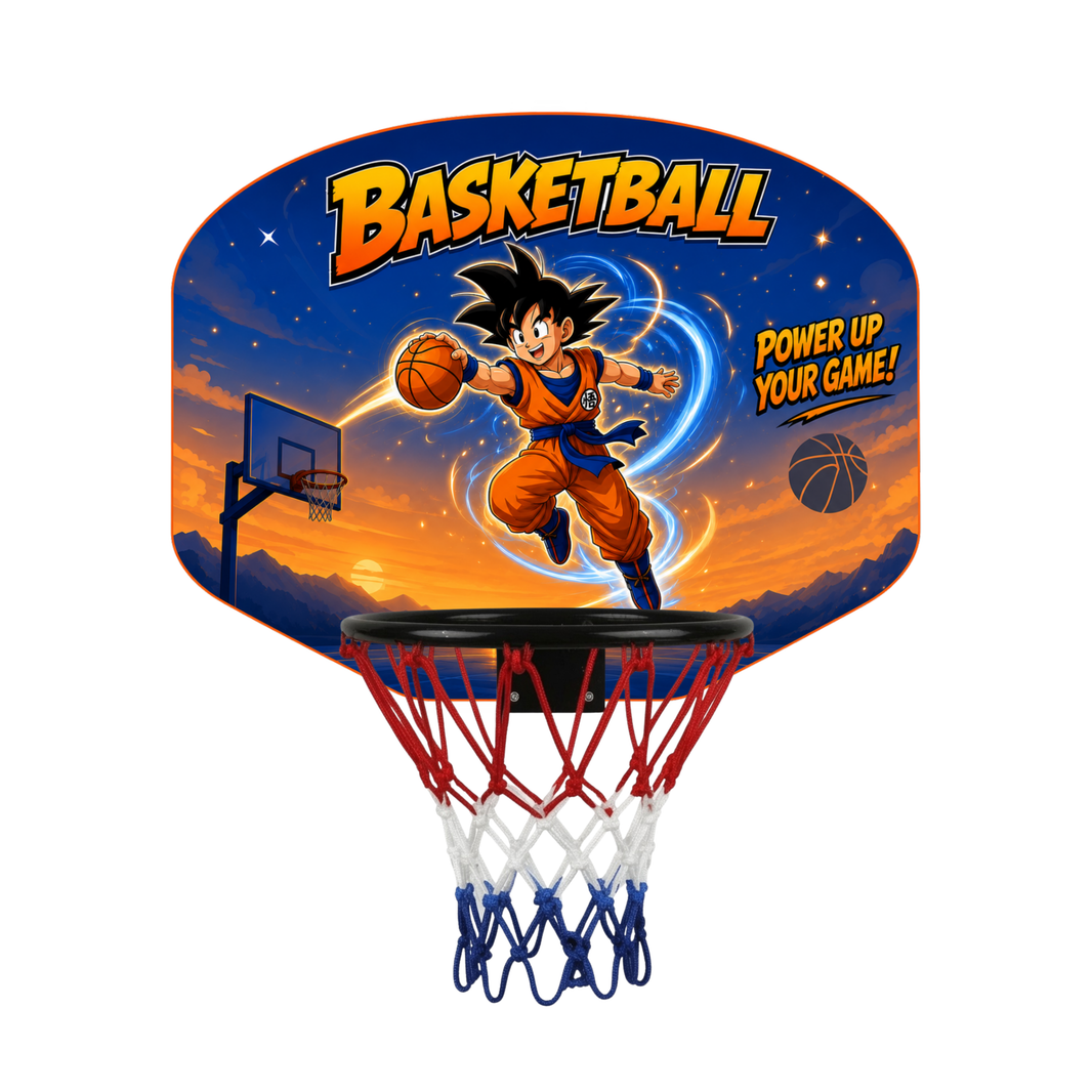 Goku Anime Kids Mini Basketball Hoop Board Set – Indoor Wall Mounted