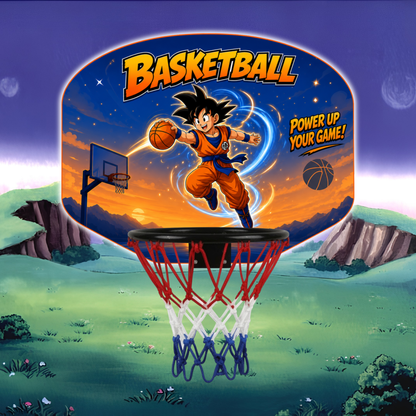 Goku Anime Kids Mini Basketball Hoop Board Set – Indoor Wall Mounted